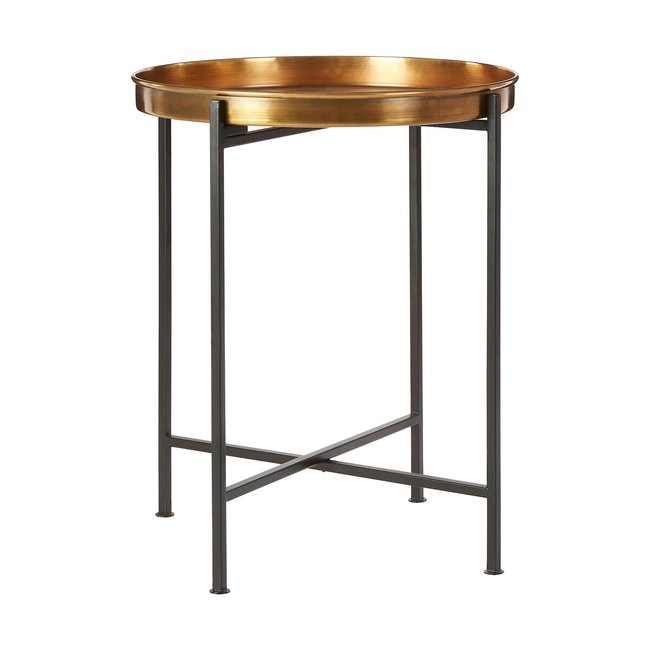 Kito Brass Metal Side Table, black, SO'HOME