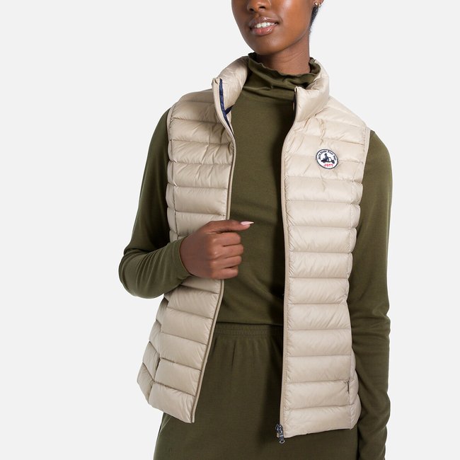 Doudoune sans manches SEDA beige <span itemprop=