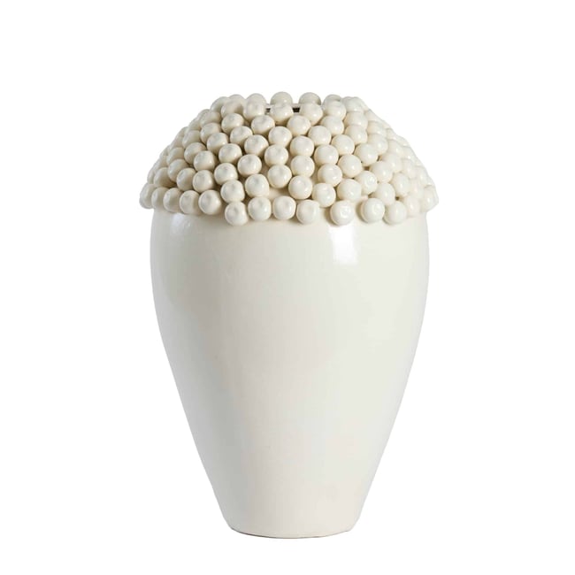 Vase Céramique LOVRO Couleur blanc <span itemprop=