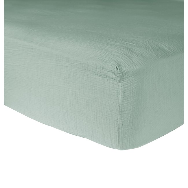 Drap housse gaze de coton bio - LOU - CAMIF