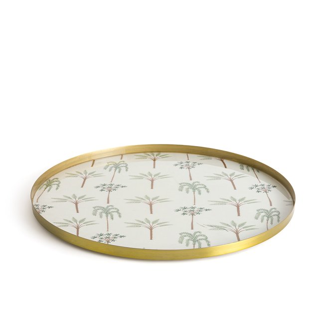 Tinghir Palm Round Metal Tray multi-coloured LA REDOUTE INTERIEURS