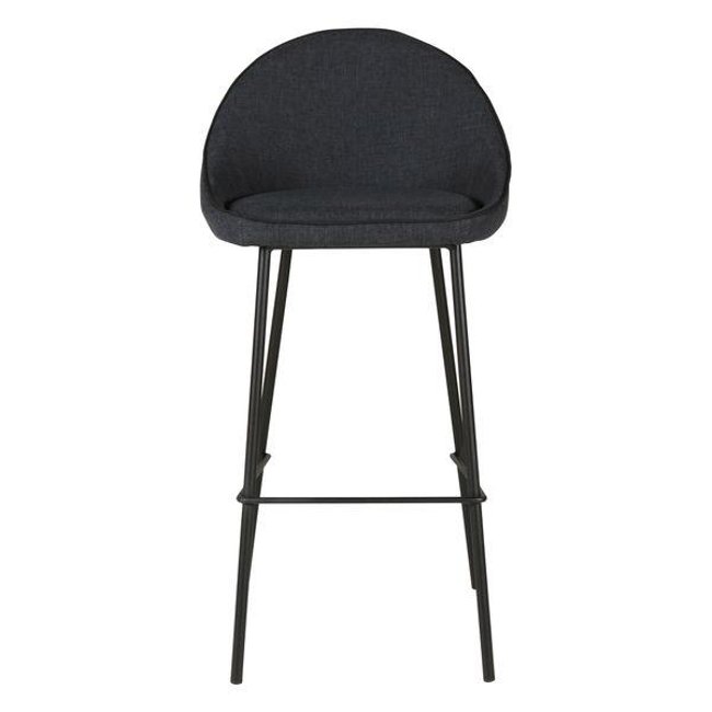 Chaise de bar en tissu et pieds métal Maya - ZAGO