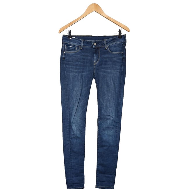 Jean Slim Femme Stradivarius Taille 36 – Coupe Aubergine, état Comme Neuf
