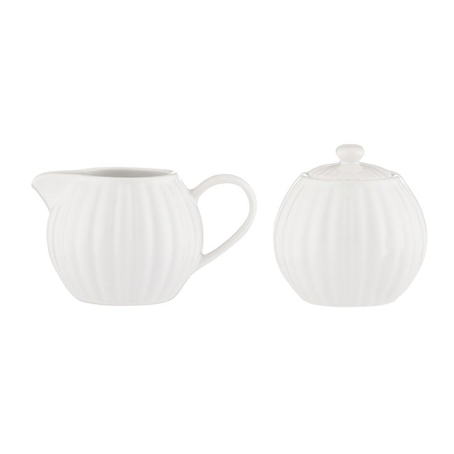 Luxe Milk Jug & Sugar Bowl Set, white, PRICE & KENSINGTON