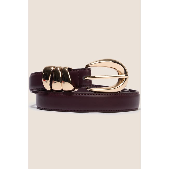 Ceinture fine prune <span itemprop=