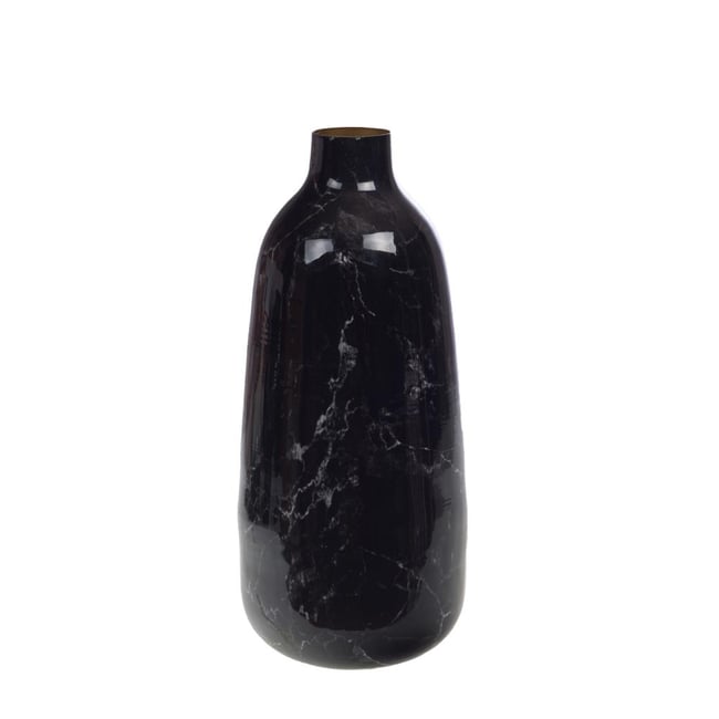 Vase Marbre 35   en métal - MARBRE Couleur noir <span itemprop=