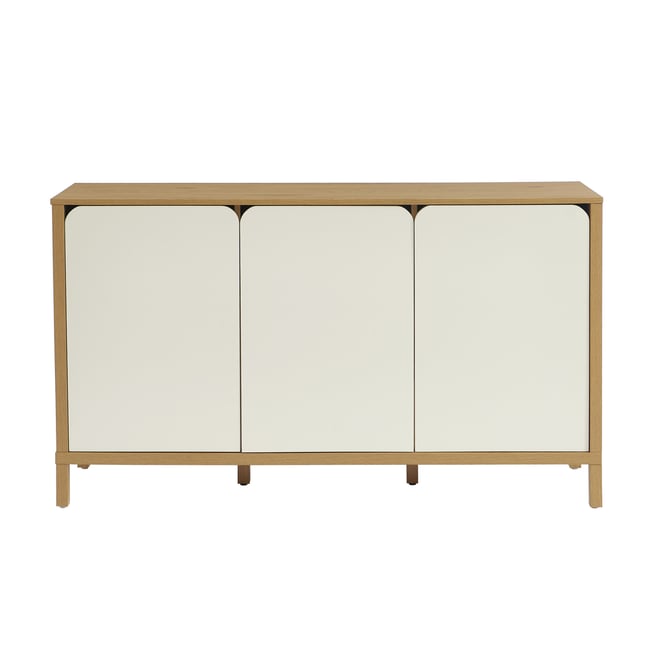 Buffet 3 portes  KILDA Couleur chêne clair <span itemprop=