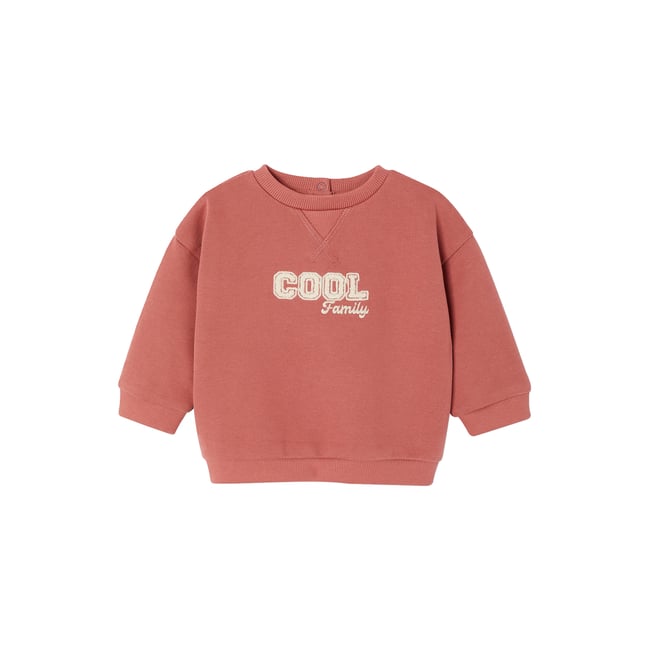 Sweat manches longues terracotta <span itemprop=