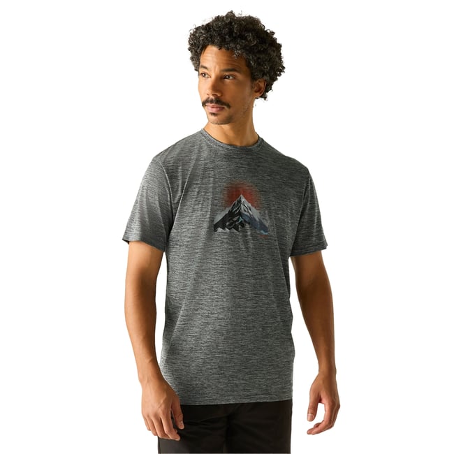 T-shirt motif/style montagne FINGAL orage foncé <span itemprop=