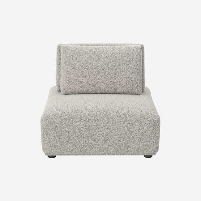 Fauteuil droit tissu acrylique RUDOLF Couleur gris <span itemprop=