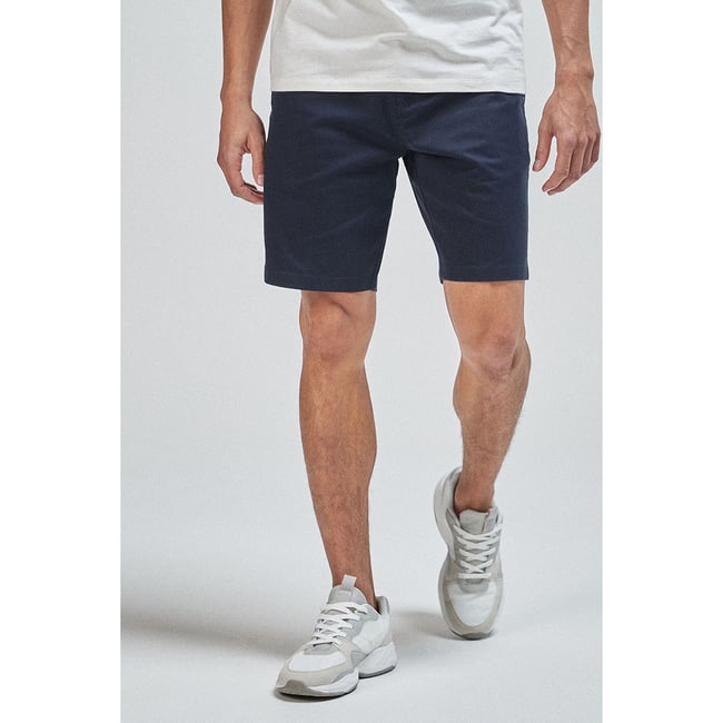 Short Chino Droit Stretch marine <span itemprop=