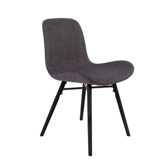 Chaise de repas en tissu - CURVE Couleur anthracite <span itemprop=