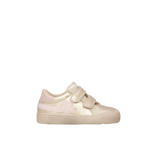 Sneakers en daim et tissu avec paillettes SINGERY VL. platine-rose poudré <span itemprop=