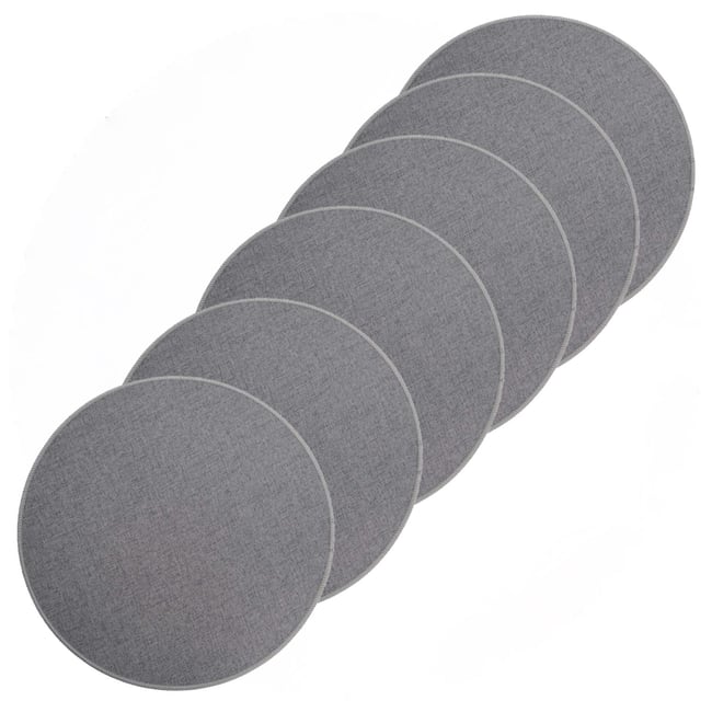 Lot de 6 sets de table tissés antidérapants - TOILINUX