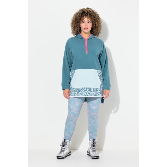 Sweat-shirt en polaire, manches longues vert glacier <span itemprop=