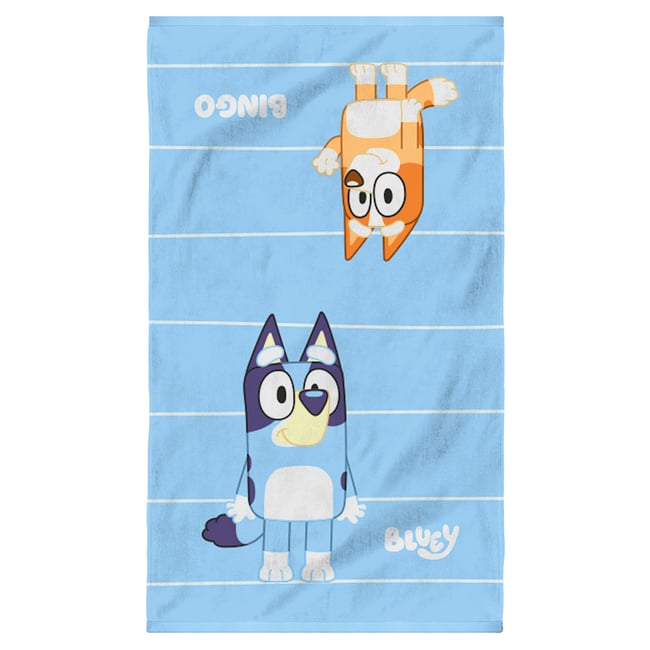 Serviette de bain et de plage 100% coton, DUO bleu ciel <span itemprop=