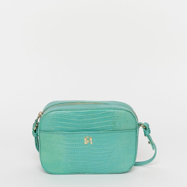 Sac en cuir Samuel turquoise <span itemprop=