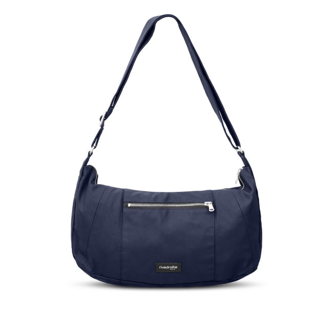 Sac crossbody en coton enduit MINI CHARLOT bleu enduit <span itemprop=