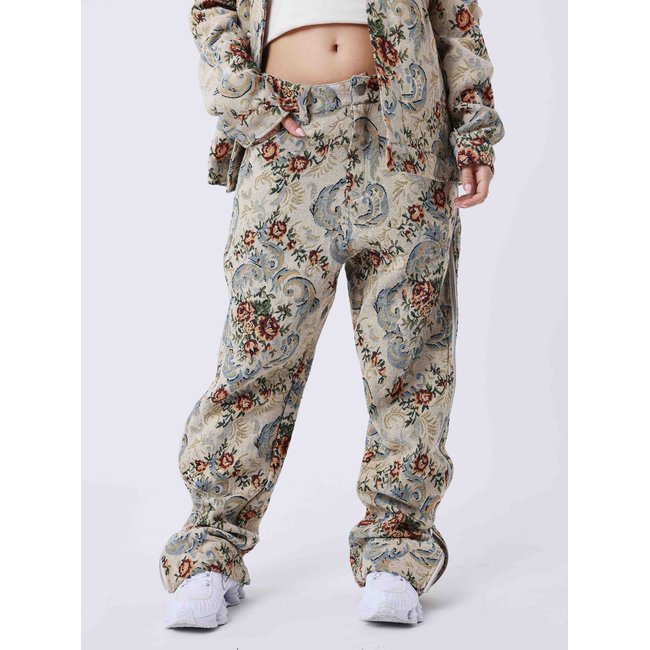 Pantalon Kalash x PXP avec zip métallique vert sauge <span itemprop=
