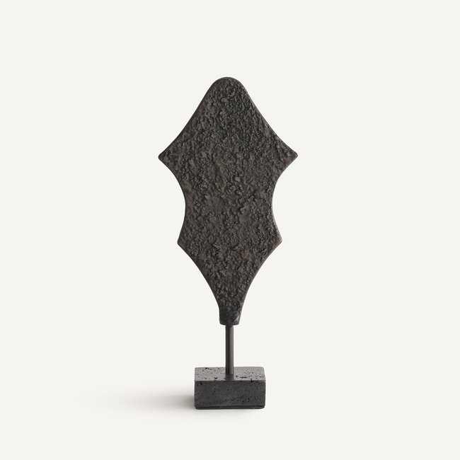 Statuette en fonte d'aluminium, Sarafu Couleur noir <span itemprop=