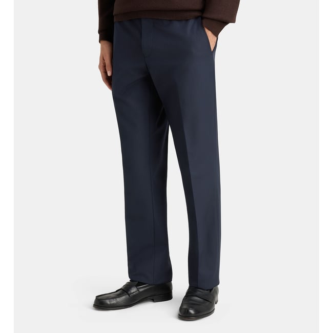 Pantalon de costume ajusté barmand en coton et laine - COMPTOIR GL