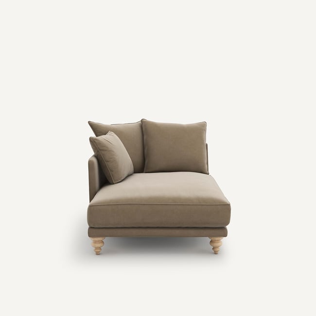 Chaise longue, em veludo, Lazare - AM.PM