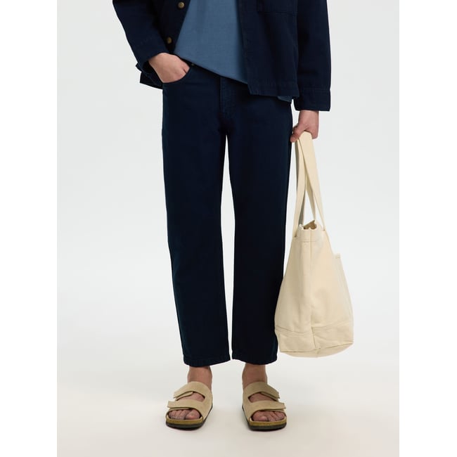 Jean Coupe Fuselée dark blue denim <span itemprop=