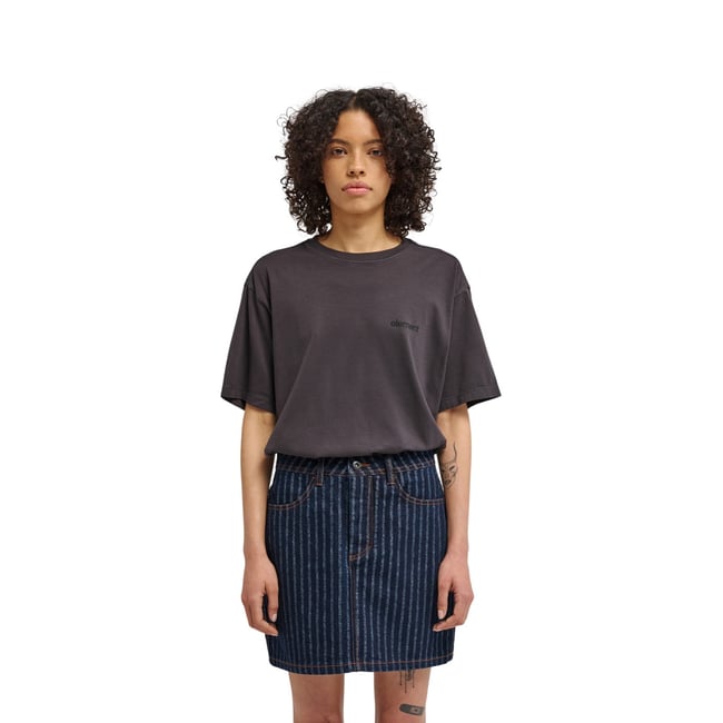 Jupe en jean 365 D bleu herringbone denim <span itemprop=