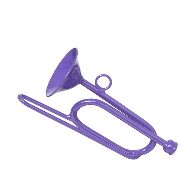 Suspension de noël trompette en fer L10 Couleur violet <span itemprop=