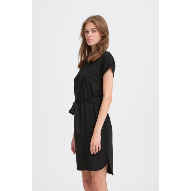Jersey dress noir <span itemprop=