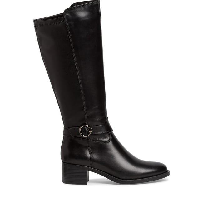 Bottes à petit talon noir <span itemprop=