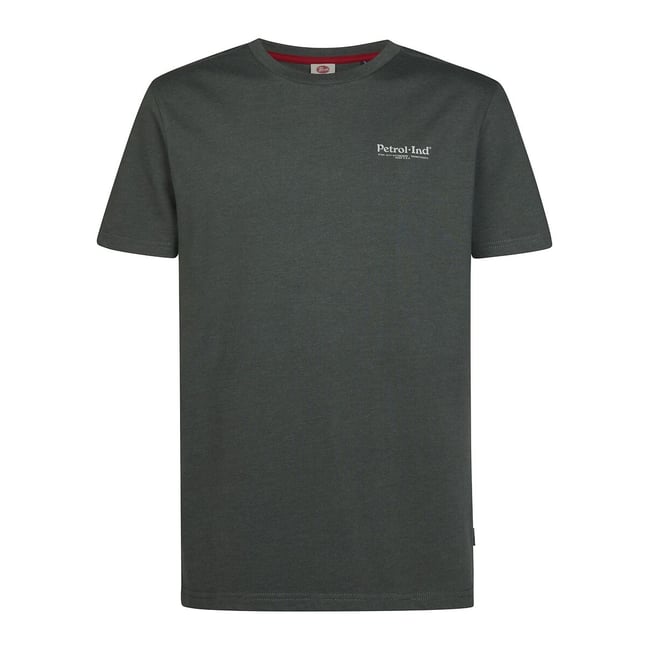 T-shirt manches courtes, col rond vert foncé <span itemprop=