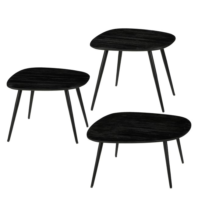 Lot de 3 tables d'appoint H34 cm JAILEY - MICA DECORATIONS