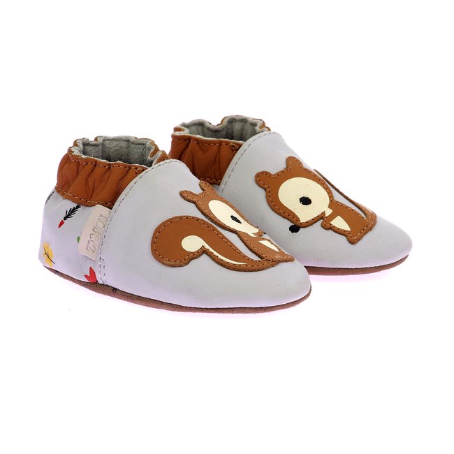 Chaussons Cuir SQUICKY gris <span itemprop=