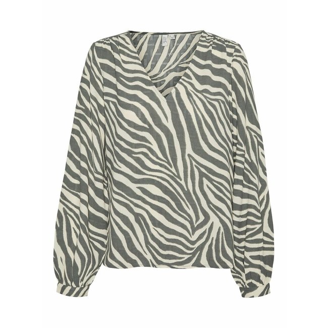 Blusa estampada con cuello de pico - VERO MODA