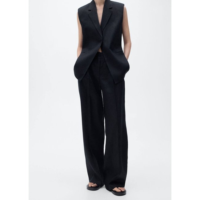 Pantalon costume droit lin - MANGO