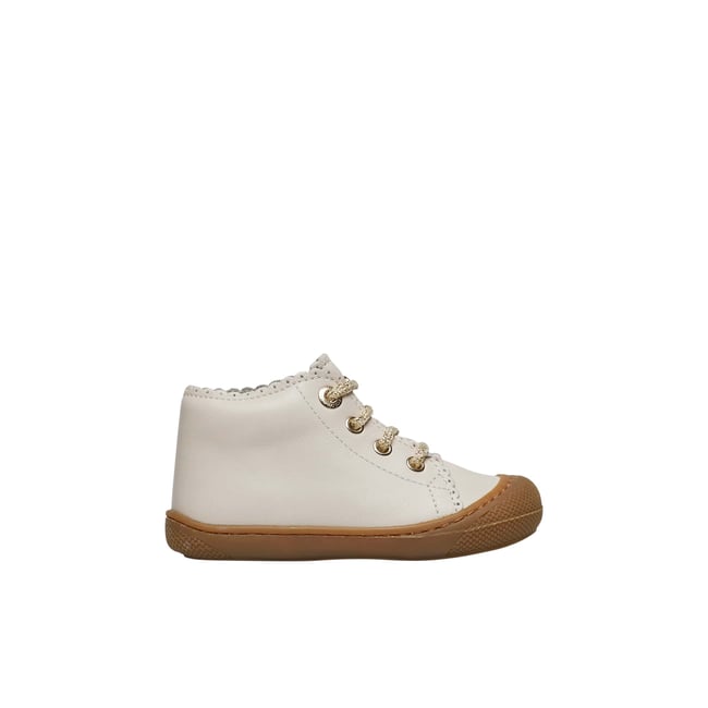 Chaussures premiers pas en cuir COTTINS blanc-platine <span itemprop=