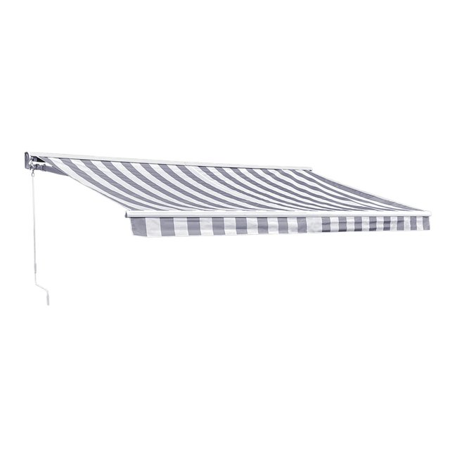 Store banne, semi-coffre, 3,95x3m, SAULE - HAPPY GARDEN