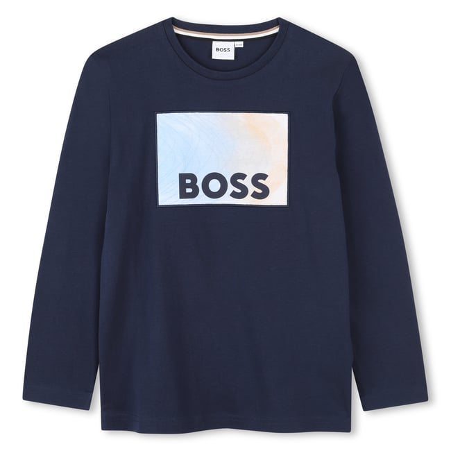 T-shirts à manches longues bleu cargo <span itemprop=
