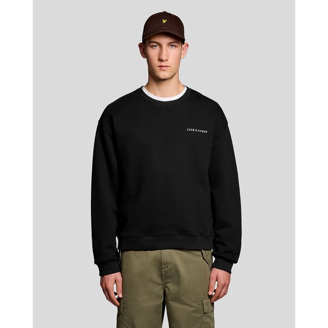 Sweat-shirt épais script noir jais <span itemprop=