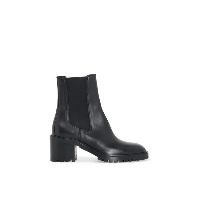 Boots À Talon en cuir AURELIE noir <span itemprop=
