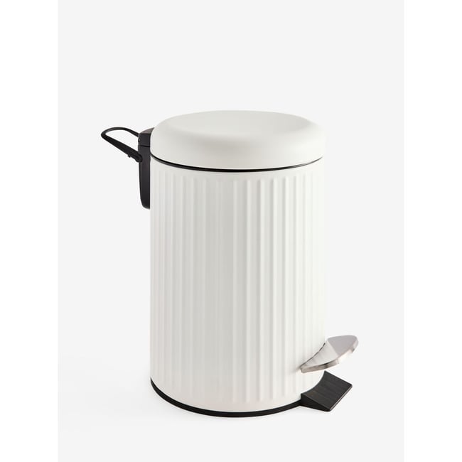 Poubelle à pédale 3 l fermeture douce Couleur blanc <span itemprop=