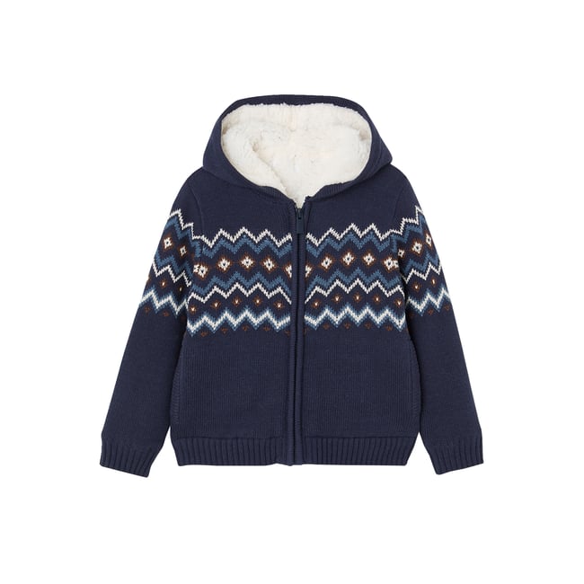 Gilet à capuche marine <span itemprop=