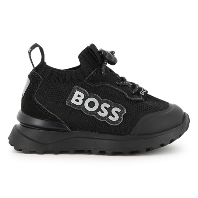 Baskets basses à lacets black <span itemprop=