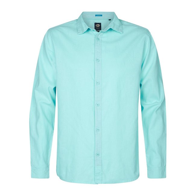 Regular Cotton/Linen Shirt - PETROL INDUSTRIES