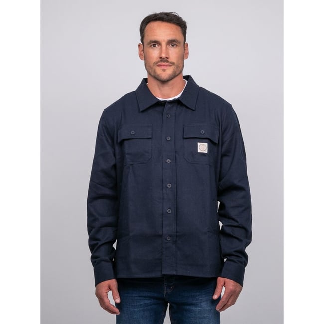 Surchemise Manches Longues Zantera bleu marine <span itemprop=