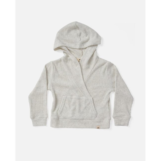Pull Fillette COSY Rin col V off white <span itemprop=