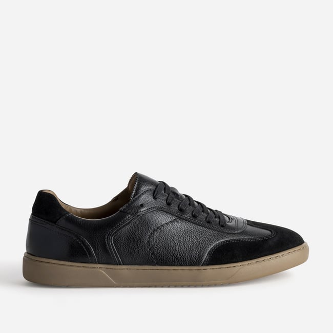 Basket en cuir PATRICIO noir <span itemprop=