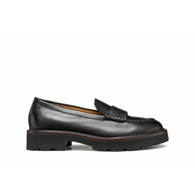 Mocassins en cuir Norize noir <span itemprop=