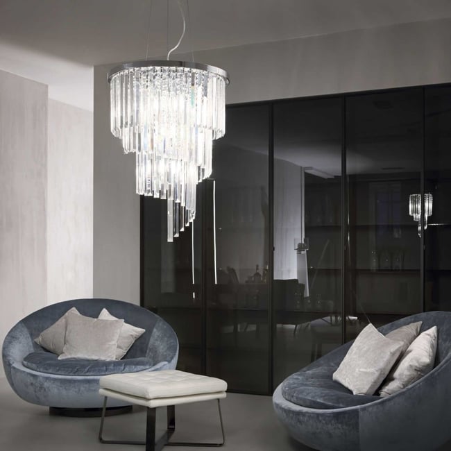 Lustre    CARLTON Couleur gris <span itemprop=